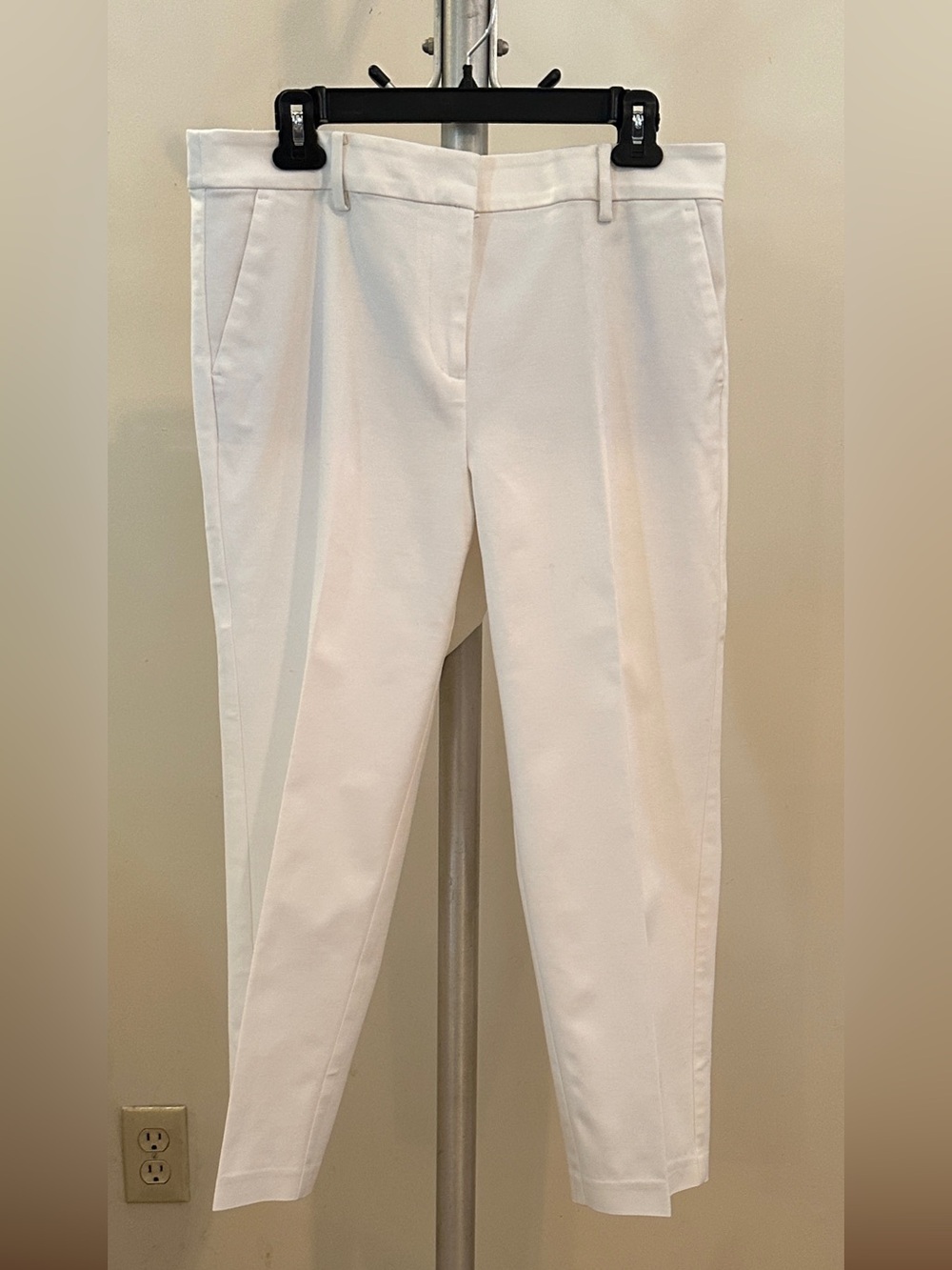 LOFT White Cropped Tailored Ankle Pants
